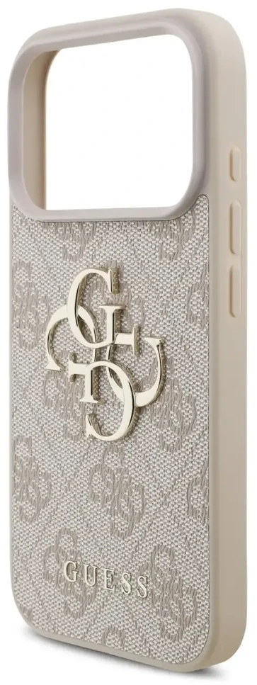 Dėklas Guess PU 4G Metal Logo Case for iPhone 18 Pro Rožinė
