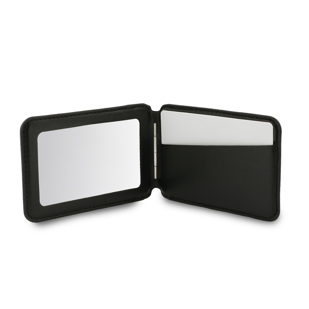 Dėklas „Guess PU 4G Mirror MagSafe“ kortelių lizdo stovas Juodas
