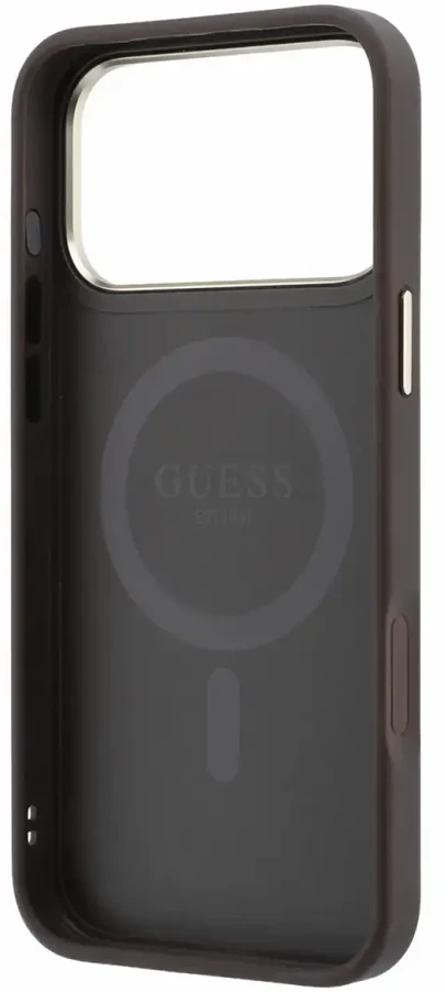 Dėklas Guess PU 4G Ring Stand MagSafe Case for iPhone 18 Pro Max Brown