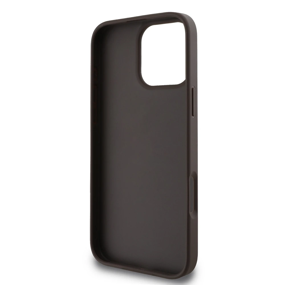Guess 4G Bottom Stripe - dėklas skirtas Apple iPhone 16 Pro ruda
