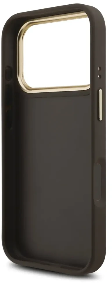 Dėklas Guess 4G Big 4G Classic Logo do iPhone 18 Pro / 17 Pro ruda auksinė