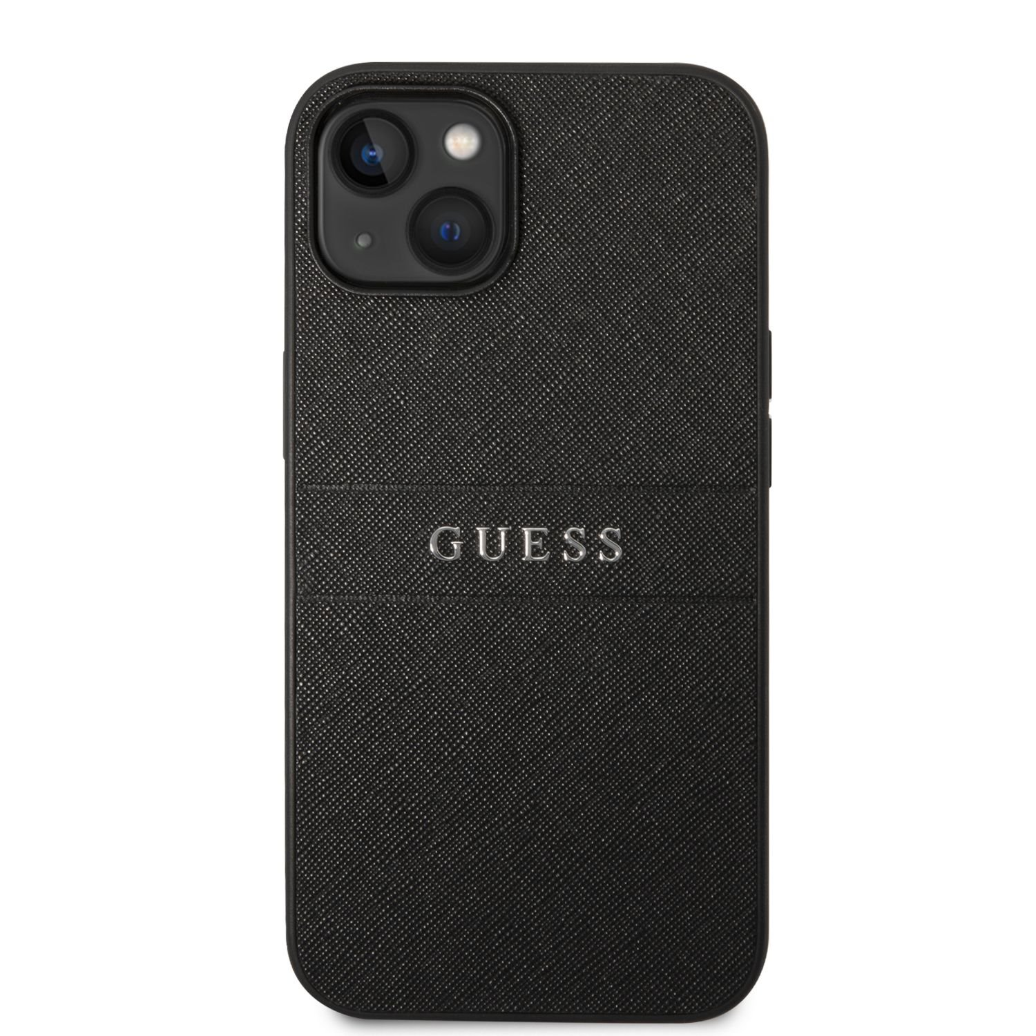 Dėklas Guess GUHCP14MPSASBBK iPhone 14 Plus 6,7" juoda/juodas Saffiano Strap