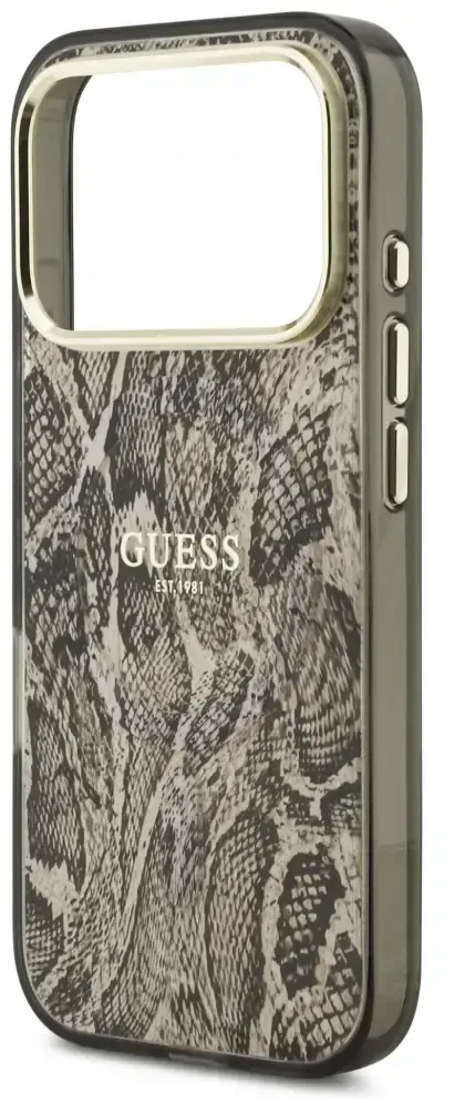 Dėklas Guess Python Pattern MagSafe Case for iPhone 17 Pro Max / 18 Pro Max - Brown