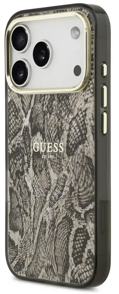 Dėklas Guess Python Pattern MagSafe Case for iPhone 17 Pro Max / 18 Pro Max - Brown