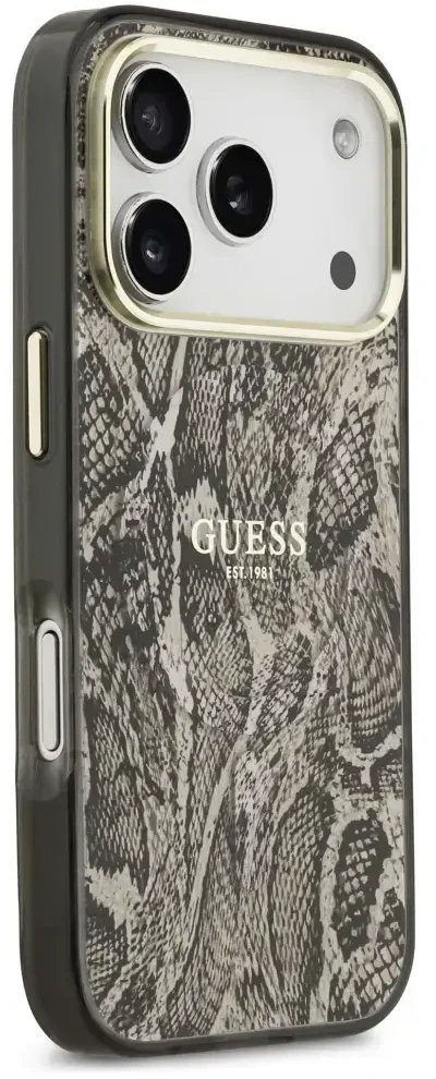 Dėklas Guess Python Pattern MagSafe Case for iPhone 17 Pro Max / 18 Pro Max - Brown
