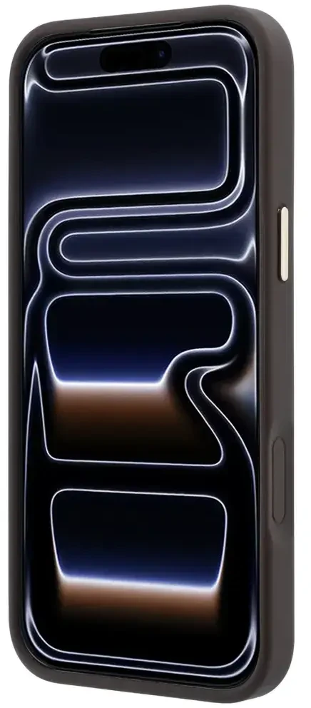 Guess Ring Stand 360 4G Classic Logo MagSafe dėklas, skirtas iPhone 18 Pro / 17 Pro, rudas