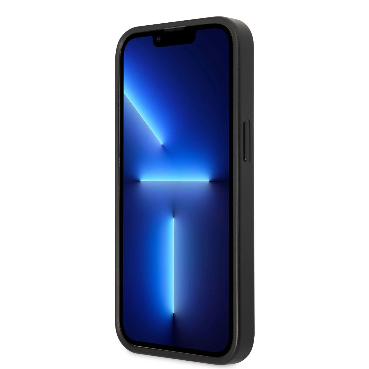 Dėklas Guess GUHCP13LPSATPK iPhone 13 Pro / 13 6,1" juoda/juodas hardcase SaffianoTriangle Logo Cardslot