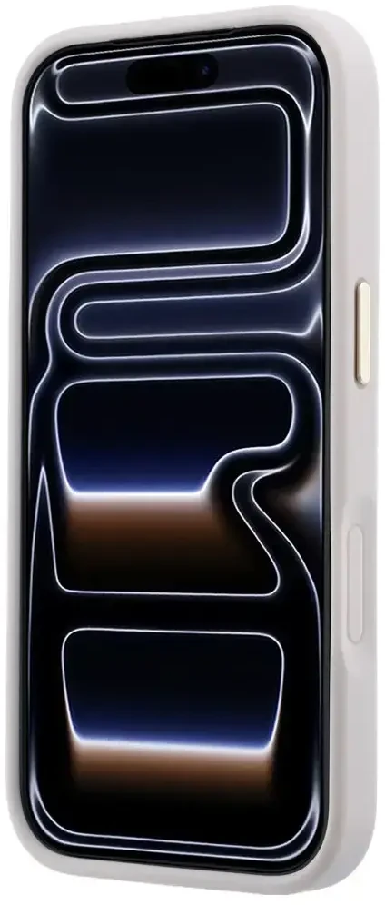 Dėklas Guess Stripe Peony 4G Logo MagSafe skirtas Iphone 18 Pro Max/ 17 Pro Max rožinės spalvos