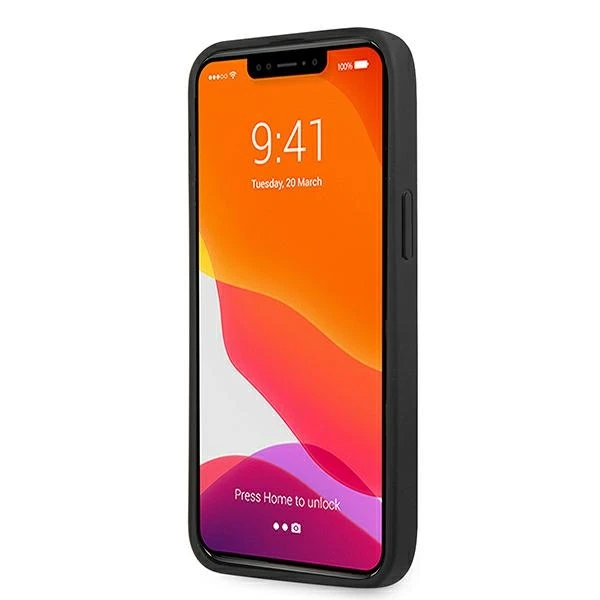 Guess GUHCP13X4GMRGR iPhone 13 Pro Max 6,7" pilkas/pilkas kietas 4G dėklas su žiediniu stovu