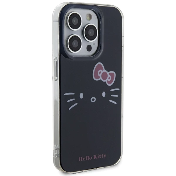 Mobo Custodia Hello Kitty HKHCP13XLIKHET per iPhone 13 Pro Max 6.7 Custodia rigida argento con glitter liquidi e ciondolo testa di gattino