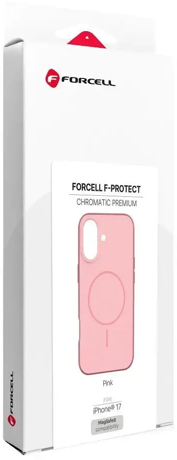 Dėklas iPhone 17 Forcell F-Protect Chromatic Premium, suderinamas su MagSafe, rožinės spalvos