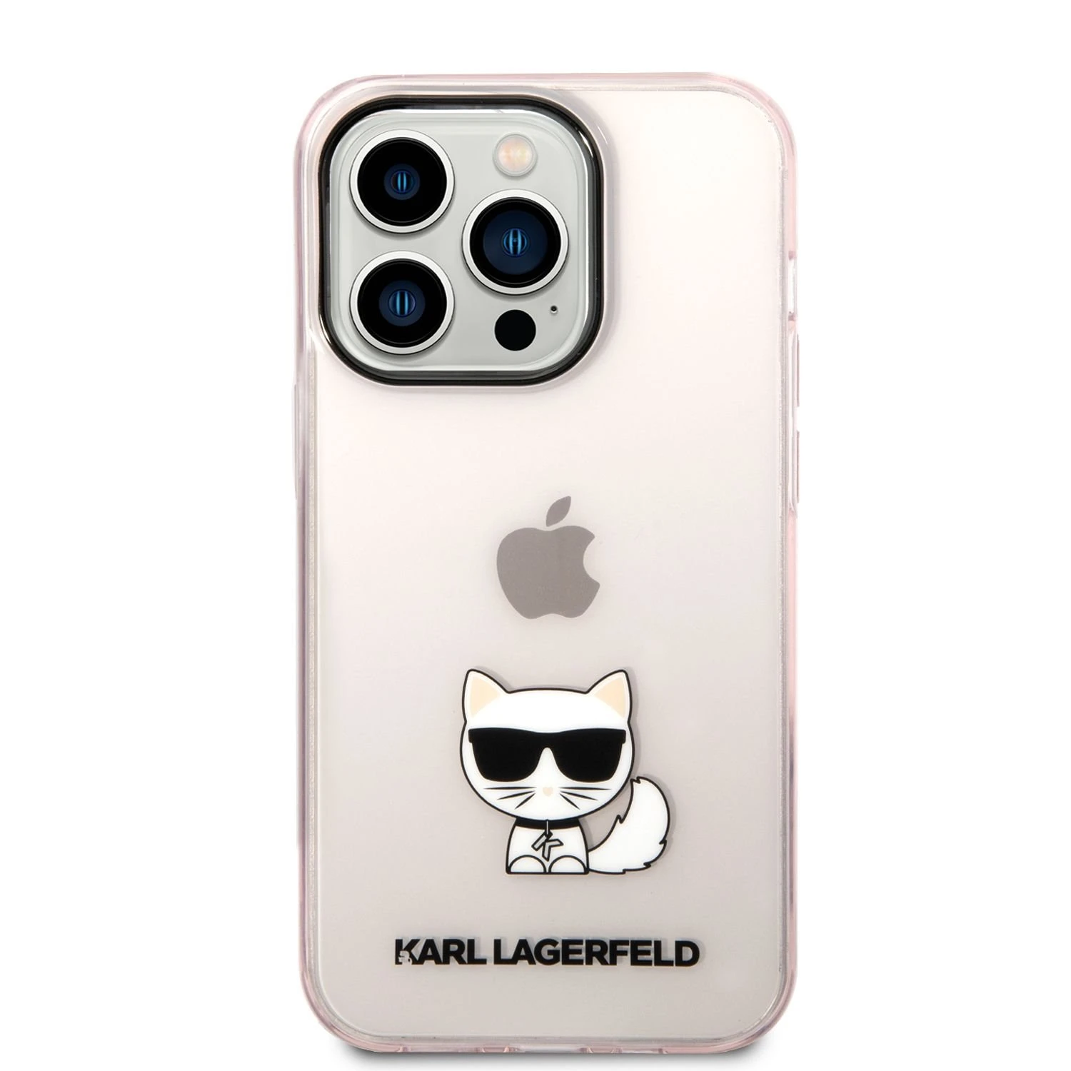 Dėklas Karl Lagerfeld Hardcase Choupette Body KLHCP14XCTTRI galinis dangtelis, Apple, iPhone 14 Pro Max, TPU, Rožinė skaidrus, 6,7 "