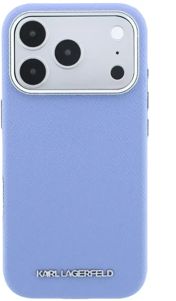 Dėklas Karl Lagerfeld Grained Elongated Logo MagSafe Case for iPhone 17 Pro Max / 18 Pro Max - Mėlyna