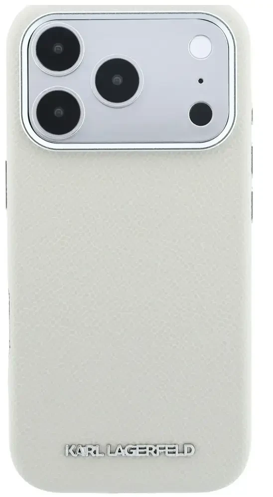 Dėklas Karl Lagerfeld Grained Elongated Logo MagSafe Case for iPhone 17 Pro / 18 Pro - rusvai gelsvas