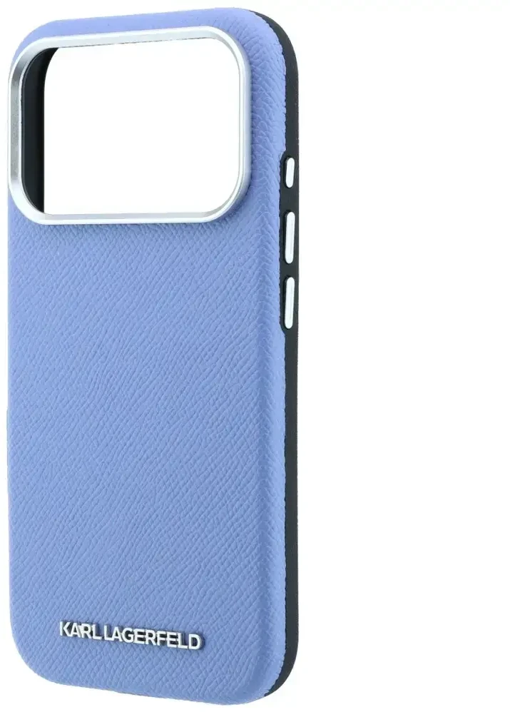 Dėklas Karl Lagerfeld Grained Elongated Logo MagSafe Case for iPhone 17 Pro Max / 18 Pro Max - Mėlyna
