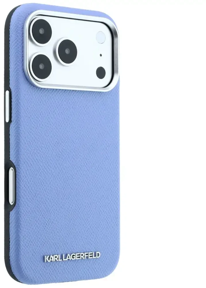 Dėklas Karl Lagerfeld Grained Elongated Logo MagSafe Case for iPhone 17 Pro Max / 18 Pro Max - Mėlyna