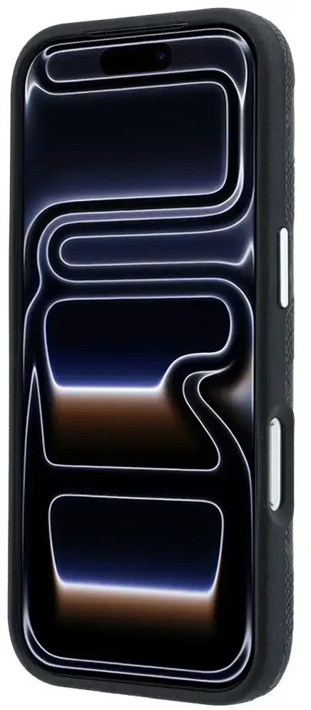 Dėklas Karl Lagerfeld Grained Mono Resin Logo MagSafe Case for iPhone 17 Pro Max / 18 Pro Max - Juodas