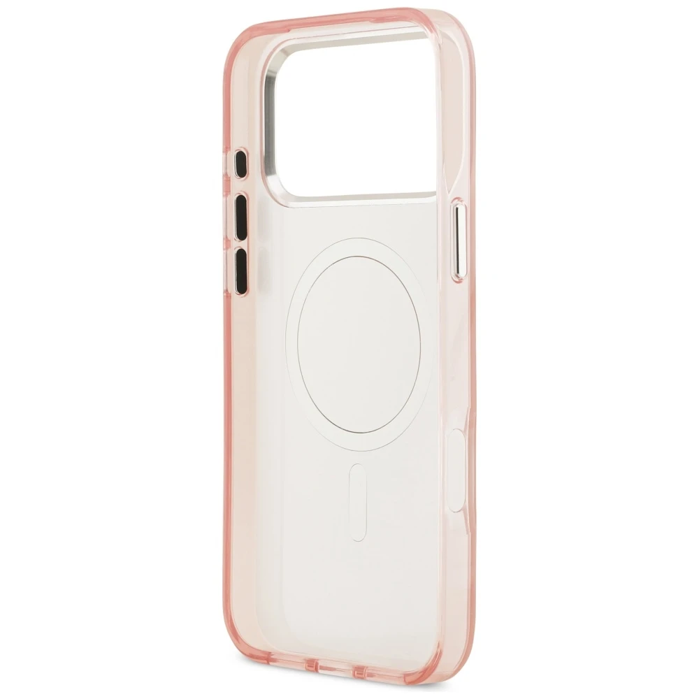 Karl Lagerfeld IML Aquarelle Choupette & Logo MagSafe dėklas skirtas Apple iPhone 17 Pro rožinės spalvos