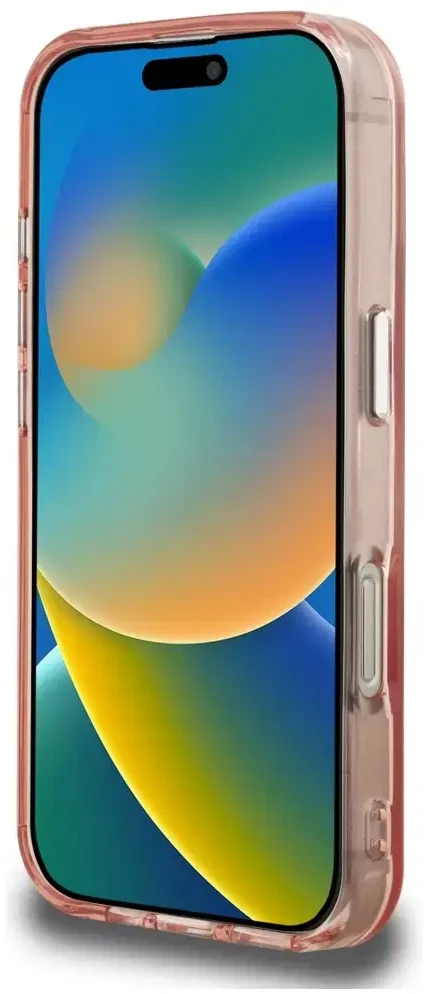 Dėklas Karl Lagerfeld IML Aquarelle Choupette & Logo iPhone 16 Pro Case - Rožinė