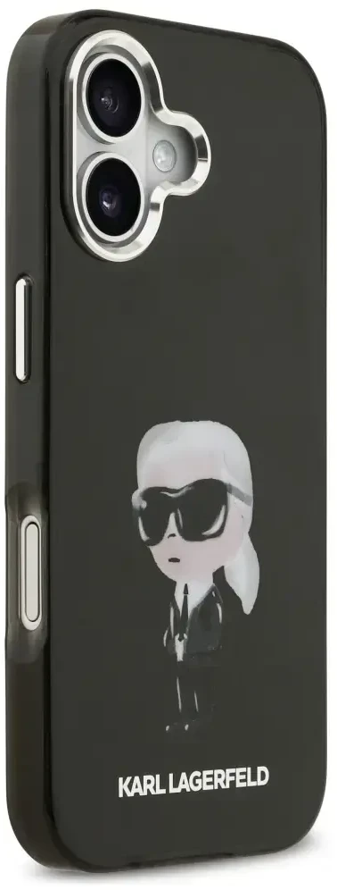 Karl Lagerfeld IML Aquarelle Karl & Logo MagSafe Dėklas skirtas Apple iPhone 17 juodos spalvos