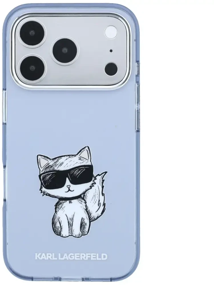 Dėklas Karl Lagerfeld IML Choupette Body Sketch Print MagSafe Case for iPhone 17 Pro / 18 Pro - Light Rožinė
