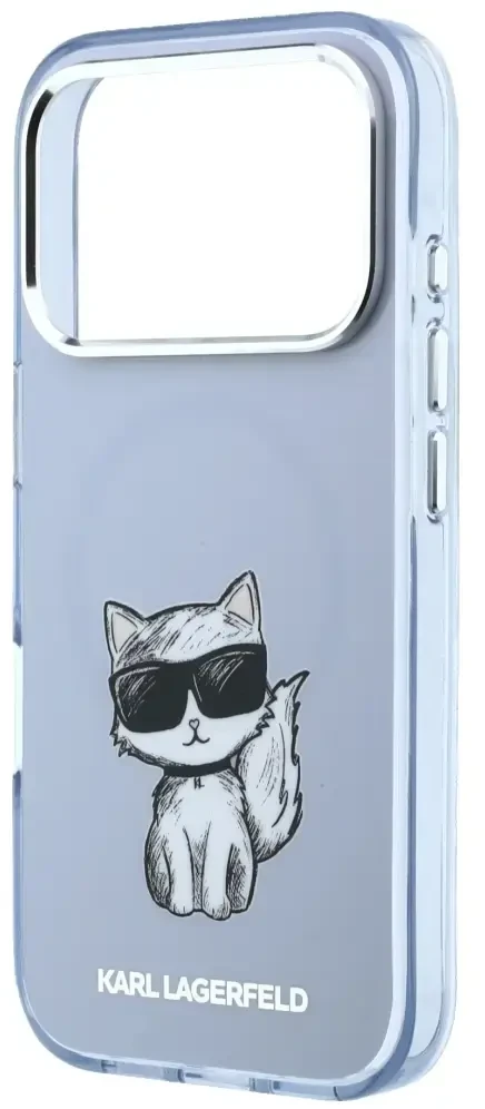 Dėklas Karl Lagerfeld IML Choupette Body Sketch Print MagSafe Case for iPhone 17 Pro / 18 Pro - Light Rožinė