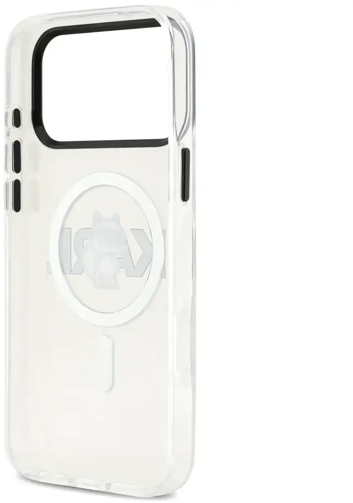Karl Lagerfeld IML Choupette Sketch Logo MagSafe dėklas skirtas Apple iPhone 17 Pro Clear