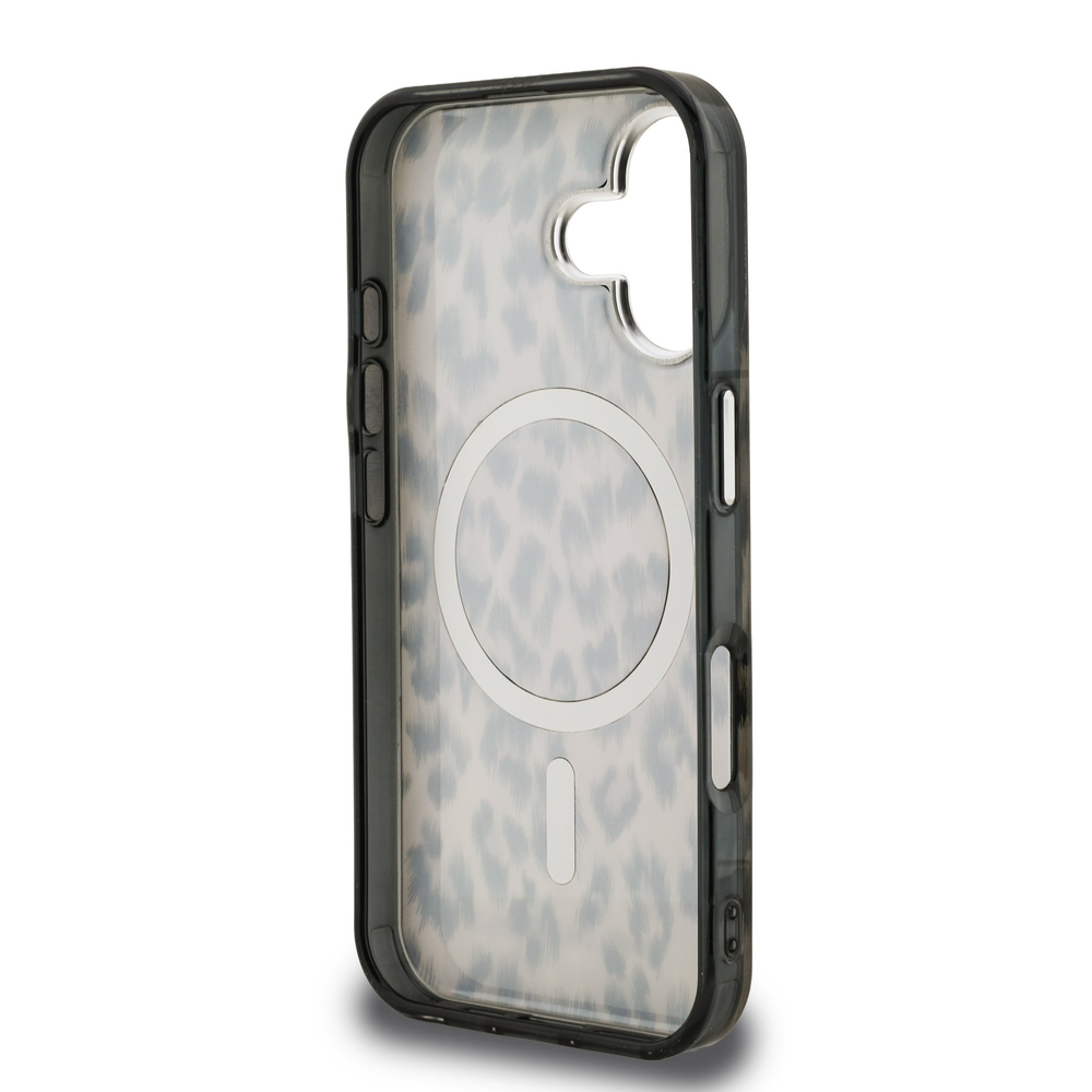 Karl Lagerfeld IML Leopard MagSafe dėklas Apple iPhone 16 rudos spalvos
