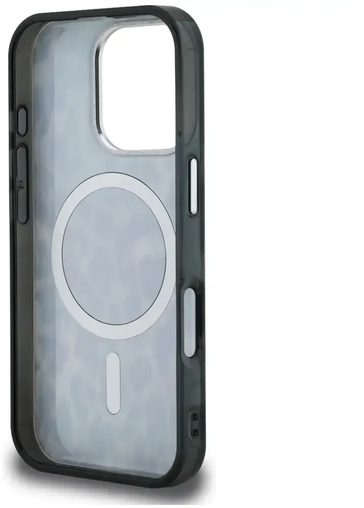 Karl Lagerfeld IML Leopard Modelio MagSafe dėklas iPhone 16 Pro - Juodas