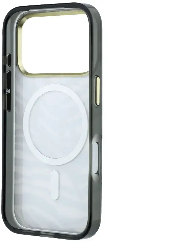 Dėklas Karl Lagerfeld IML Signature Zebra Glitter MagSafe Case for iPhone 17 Pro Max / 18 Pro Max - Gold