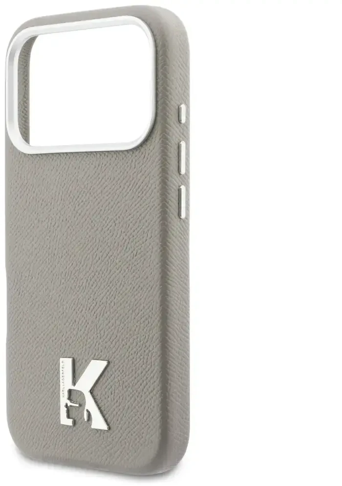 Dėklas Karl Lagerfeld case for IPHONE 17 Pro Max compatible with MagSafe KLHMP17X5PGFKHGG (PU FW W/ KHead Logo) pilka