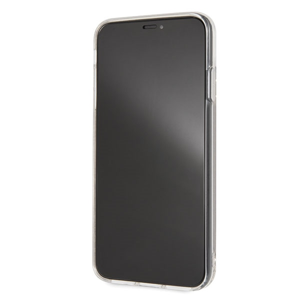 Dėklas Karl Lagerfeld KLHCI65KSICGO iPhone XsMax auksinė/auksinis hard case Iconic Liquid Glitter
