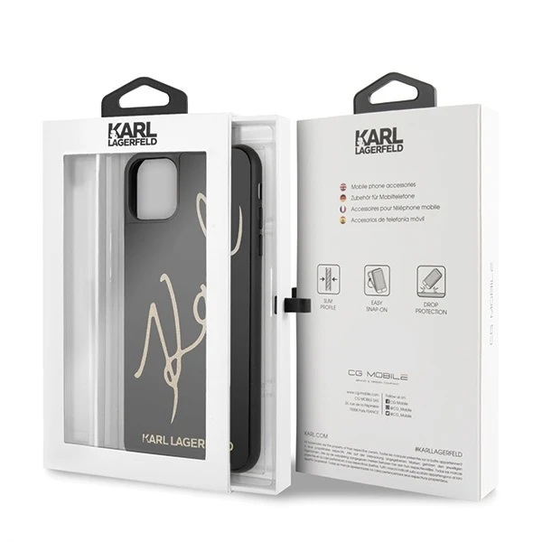 Dėklas Karl Lagerfeld, skirtas Apple iPhone 11 Pro Max, juodas