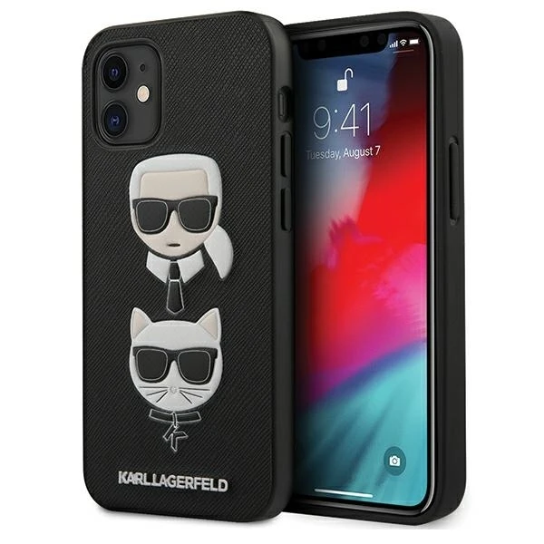 Dėklas Karl Lagerfeld Case skirtas iPhone 12 Mini, juodas