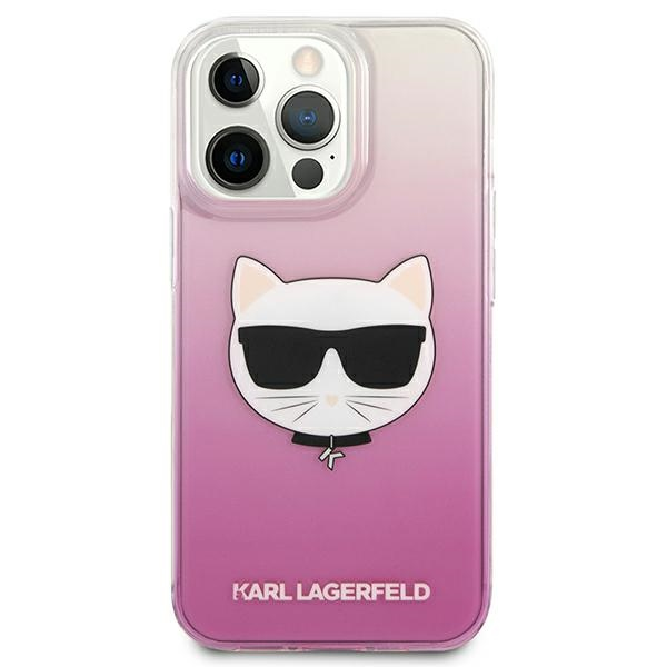Dėklas Karl Lagerfeld HARDCASE KLHCP13LCTRP IPHONE 13 PRO CHOUPETTE HEAD Rožinis