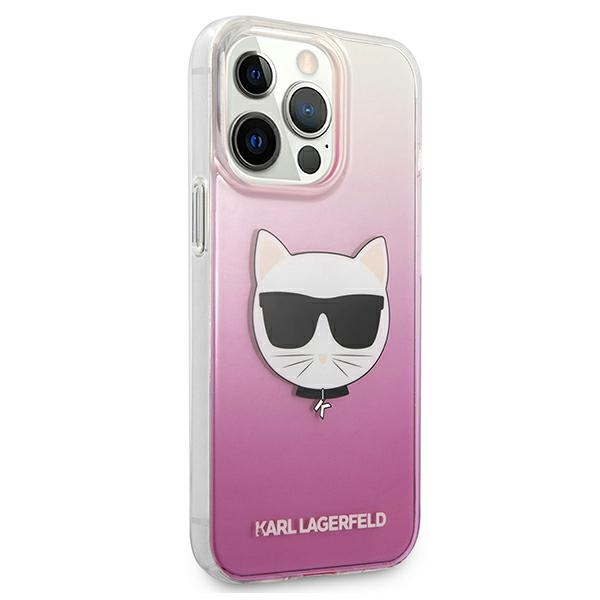 Dėklas Karl Lagerfeld HARDCASE KLHCP13LCTRP IPHONE 13 PRO CHOUPETTE HEAD Rožinis