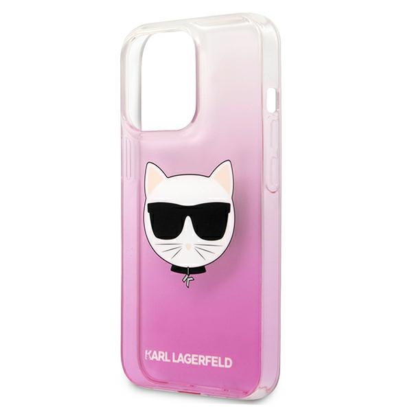 Dėklas Karl Lagerfeld HARDCASE KLHCP13LCTRP IPHONE 13 PRO CHOUPETTE HEAD Rožinis