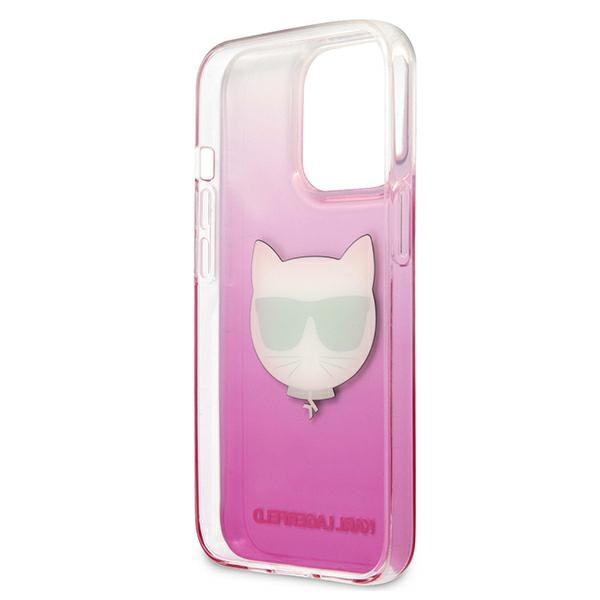 Dėklas Karl Lagerfeld HARDCASE KLHCP13LCTRP IPHONE 13 PRO CHOUPETTE HEAD Rožinis