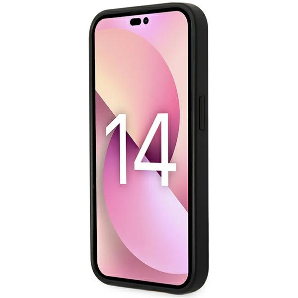 Dėklas Karl Lagerfeld KLHCP14LPGKLSKW iPhone 14 Pro 6.1" kieto dėklo ruda / ruda monograminė juostelė