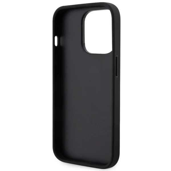 Dėklas Karl Lagerfeld KLHCP14LSAKHPKK iPhone 14 Pro 6.1" juodas/juodas Saffiano Monogram Ikonik