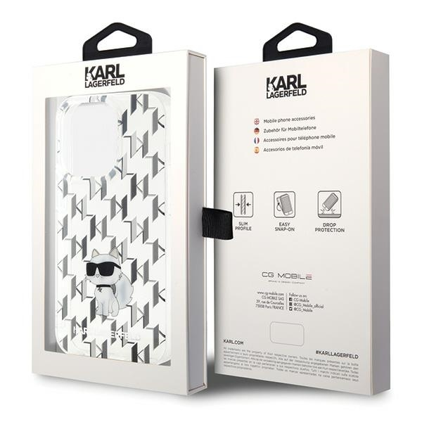 Karl Lagerfeld dėklas, skirtas iPhone 15 Pro Max 6,7 KLHCP15XHNCMKLT permatomas HC IML C Monogram