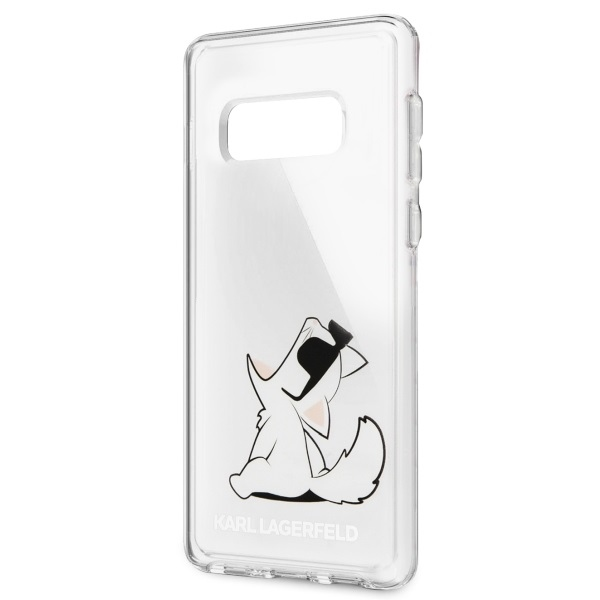 Karl Lagerfeld Karlo Lagerfeldo kietas dėklas su Samsung Galaxy S10e permatomas / Choupette Fun