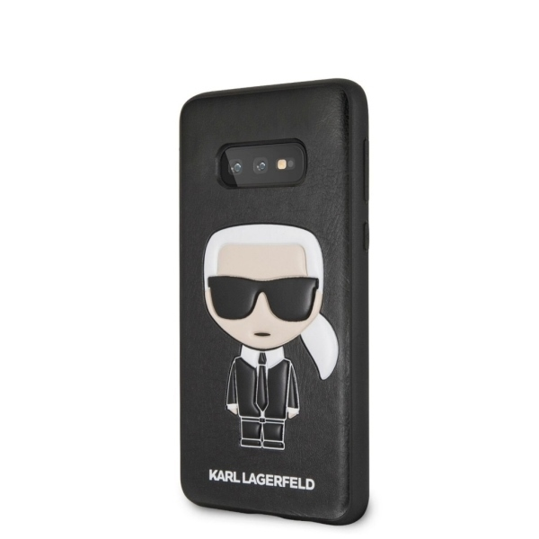 Dėklas Karl Lagerfeld KLHCS10LIKPUBK S10e G970 hardcase juoda/juodas Iconic Karl Embossed