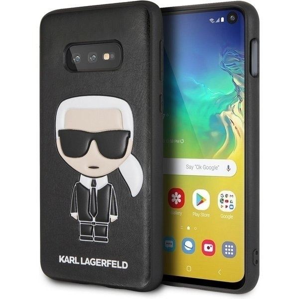 Dėklas Karl Lagerfeld KLHCS10LIKPUBK S10e G970 hardcase juoda/juodas Iconic Karl Embossed