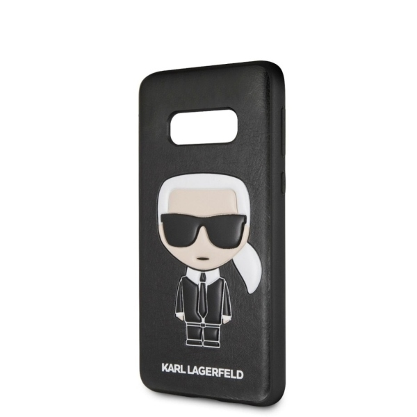 Dėklas Karl Lagerfeld KLHCS10LIKPUBK S10e G970 hardcase juoda/juodas Iconic Karl Embossed