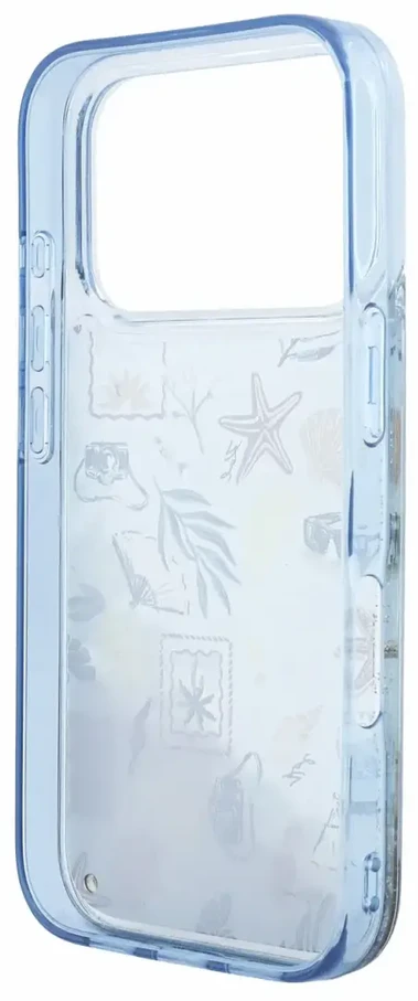 Karl Lagerfeld Liquid Glitter Beach dėklas skirtas iPhone 18 Pro Mėlyna