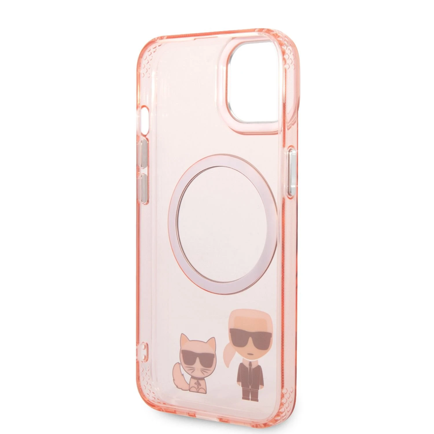 Karl Lagerfeld Karl&Choupette Aliuminio MagSafe - dėklas skirtas Apple iPhone 14 Plus Rožinė
