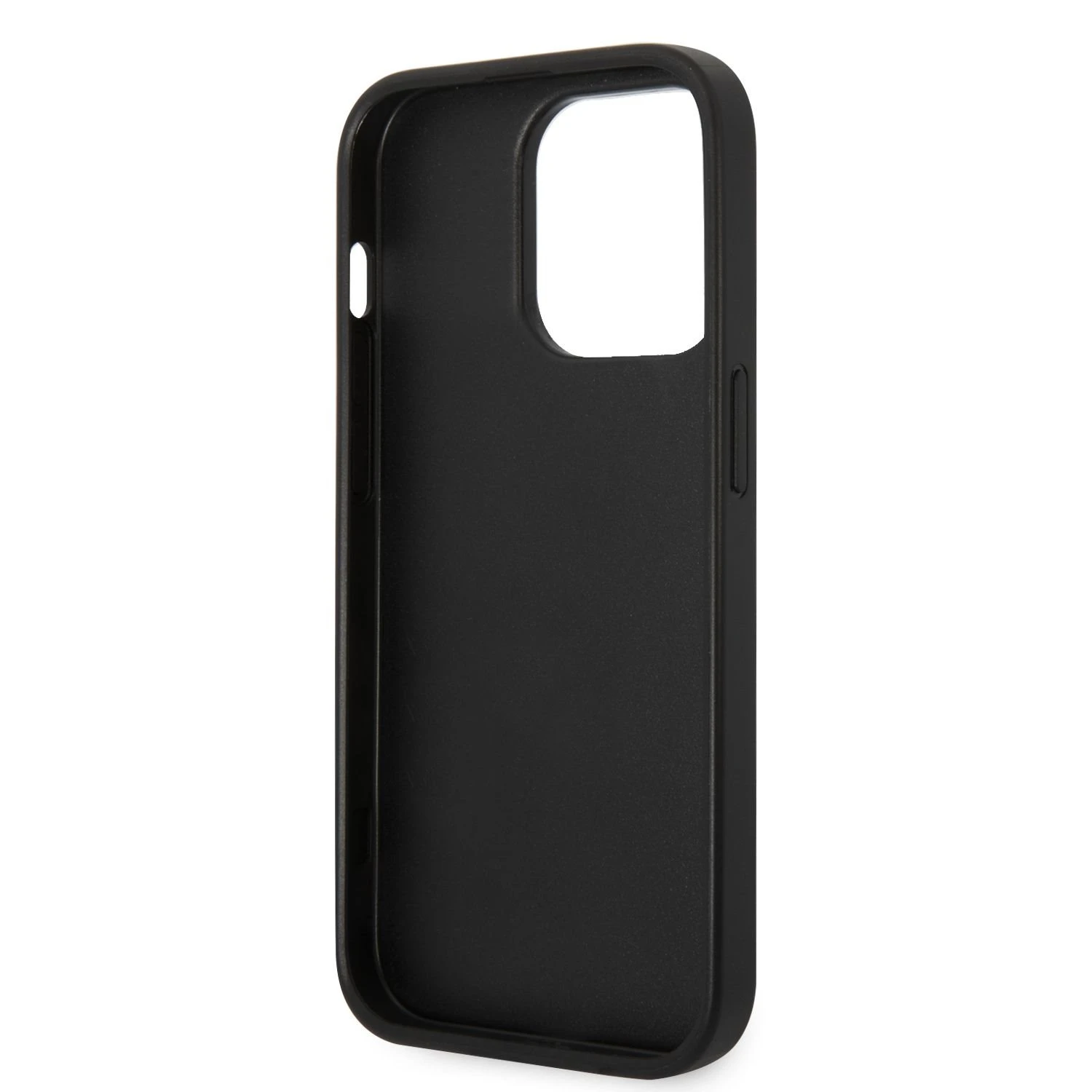 Apple iPhone 14 Pro Max Karl Lagerfeld dėklas Saffiano Choupette Head Patch juodos spalvos