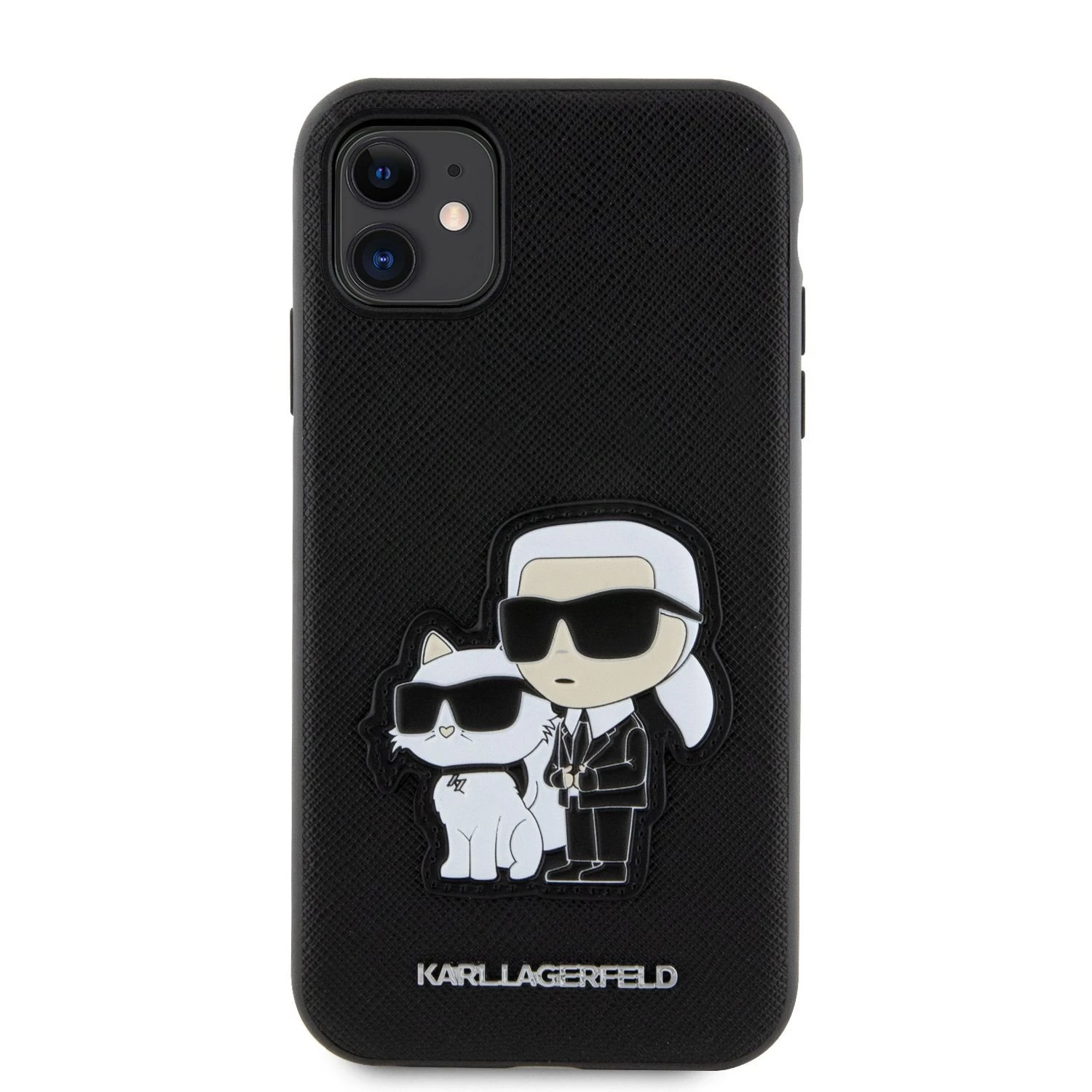 Karl Lagerfeld KLHCN61SANKCPK Apple iPhone 11 / Xr 6.1" dėklas telefonui juodos spalvos Saffiano Karl & Choupette