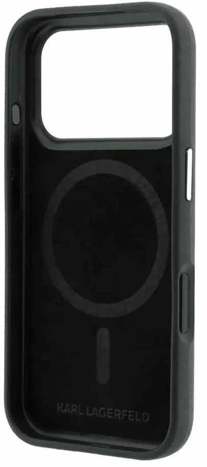 Dėklas Karl Lagerfeld PU Semi Wrap Smooth Sketch Bodies Magsafe Case for iPhone 18 Pro Max Burgundy